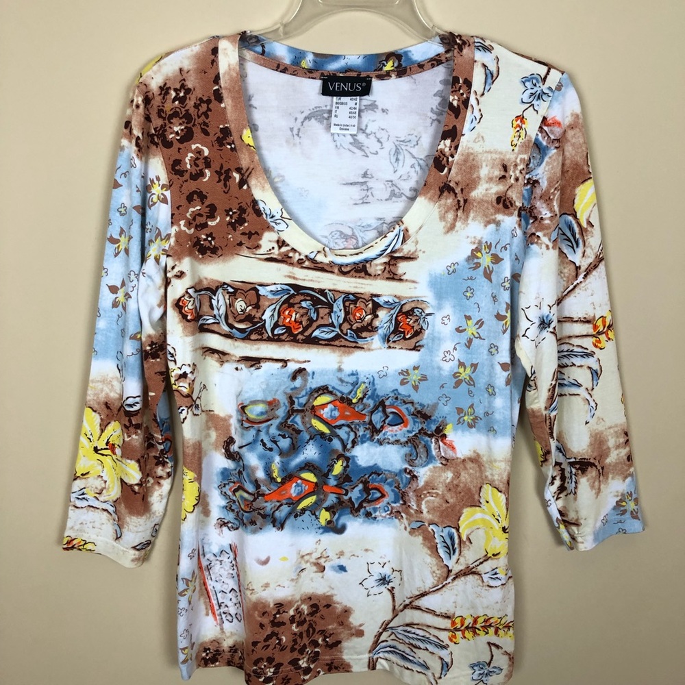 NWOT - Super Soft & Stretchy Multicolored Top by Venus